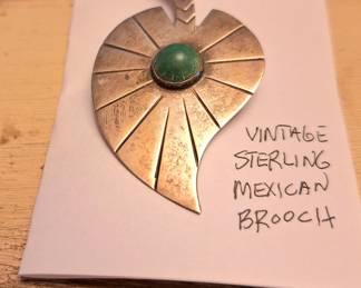 Vintage Mexican Sterling Brooch