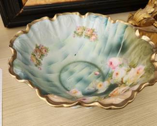 Handpainted Floral R.S. Prussia Porcelain Bowl 