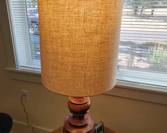 Mid-Century Modern Wood Turned Lamps