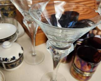 Fabulous Crystal Martini Glasses from Poland.