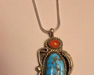 Sterling, Coral, and Turquoise