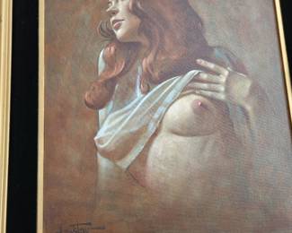 by American Artist Chuck Oberstein. 1935-2002. Chuck was a friend of Karen our passed client! Highly listed. 