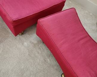 Mid-Century Modern style Curved Stools. 