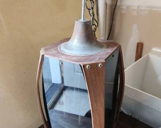 Mid-Century Modern Lantern-Style Pendant Lamp