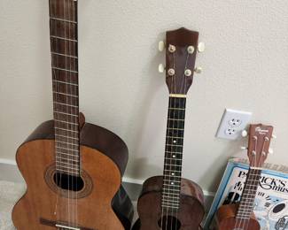 Abilene Guitar, Ukulele and a Ohana Ukulele. 