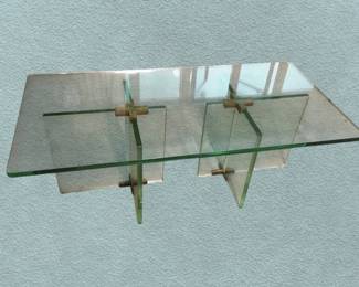 012 Peter Ghyczy Style Glass Coffee Table