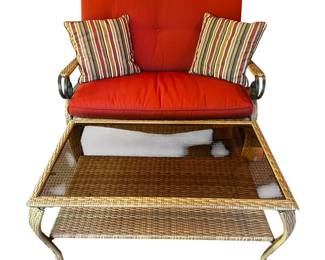 HAMPTON BAY Sanopelo Loveseat And Table