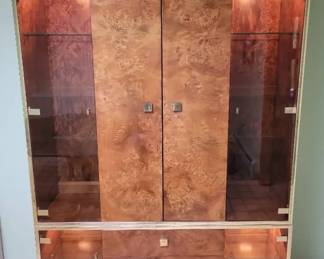 FOUNDERS Burl Wood China Cabinet