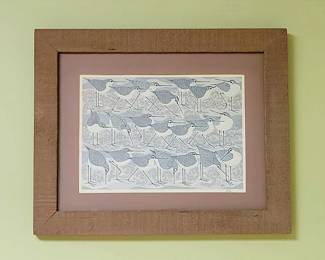 Signed ILA SMITH Sandpiper Lithograph