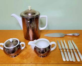 WMF Art Deco Teapot With Sterling Accessories