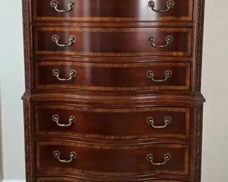 EightDrawer Chest with Shaped Front and Decorative Details