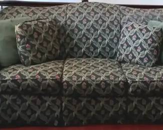 Broyhill Floral Upholstered Sofa with Accent Pillows