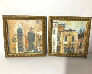 Pair of Framed Mediterranean Architectural Prints