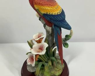 Andrea by Sadek Scarlet Macaw Figurine with Original Box