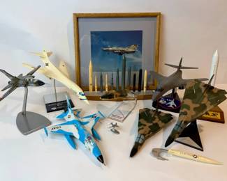 Military Aircraft Models, Missile Display Aviation Memorabilia Collection