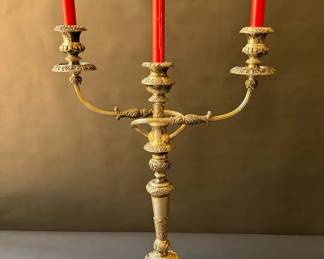 Ornate ThreeLight Candelabra Candle Holder