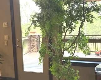 Large Artificial Maple Tree in Decorative Black Planter