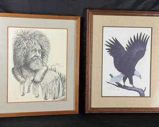 Dick Bressler Mountain Man Glenn Wilson Bald Eagle Signed Limited Edition Prints