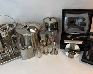 Stainless Steel Barware Wine Accessories Collection with Rabbit Corkscrew