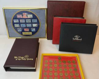 Large Philatelic Collection Albums First Day Covers Stamps Framed Displays