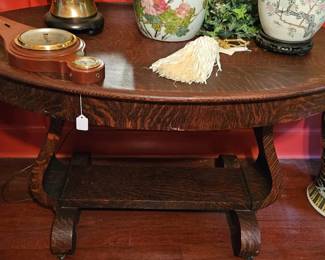 Antique oval library table