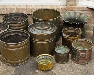 Brass planters