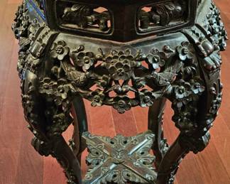 Antique marble and carved table
