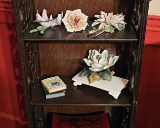 Carved vintage display cabinet