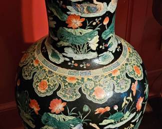 Chinese Famille Noir vases