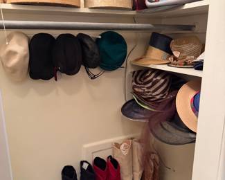Hats and boots are plentiful