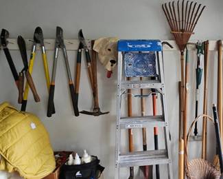 Ladders and yard tools