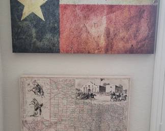 Texas Flag PrintMap