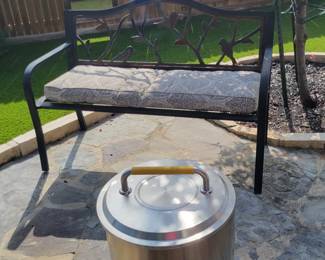 Metal Bench  Firepit