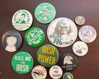 111 vintagepinbackbuttonlotpoliticaliri