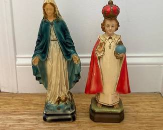 159 pairofvintagecatholicreligiousstatu