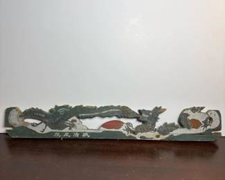 030 handcarvedpaintedchinesedragonwood