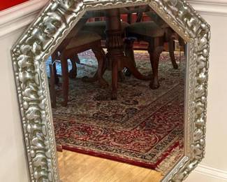 262 octagonalornatesilverwallmirrorwith