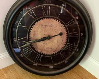 069 sterlingnoblewallclockwithdistresse