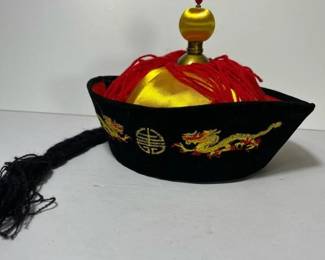 198 qingdynastymandarinhatwithdragonem