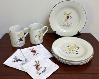 171 ninepiecepotterybarnreindeercollect