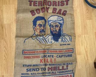 107 noveltyarossterroristbodybagburlap