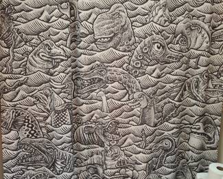 DINOSAUR SHOWER CURTAIN