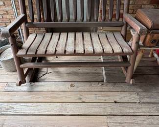 Log Cabin Style Rocking Chair and Loveseat Set