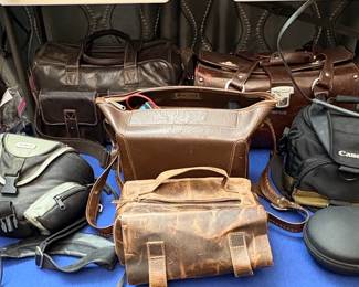 Assorted Camera Bags (Leather and Nylon)