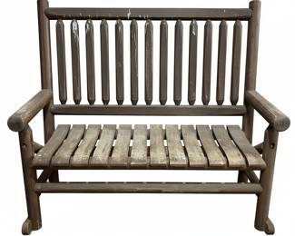 Rustic Log Rocking Bench