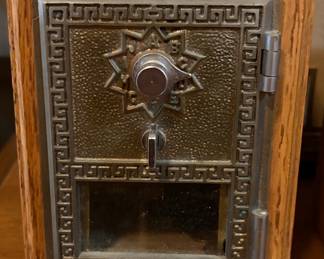 Vintage Post Office Box Door Bank