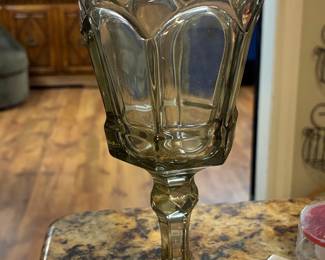 Fostoria Virginia Smokey Gray Goblet
