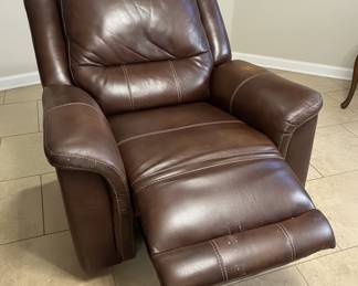 Brown Leather Power Lift Recliner with USB Ports - Ashley Furniture "Catanzaro"