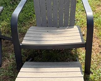 Adirondack Style Outdoor Chair with Ottoman