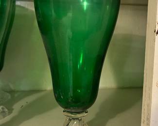 Anchor Hocking Forest Green Burple Inspiration Water Goblet